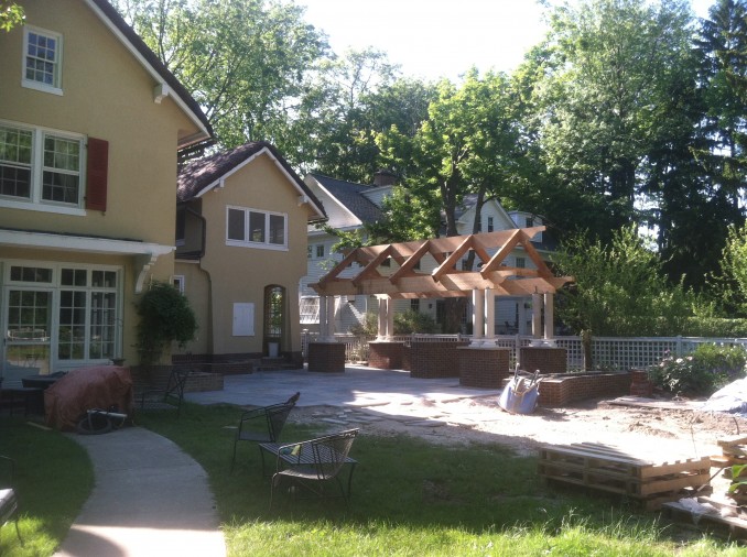 Progress on a Cleveland Heights backyard.